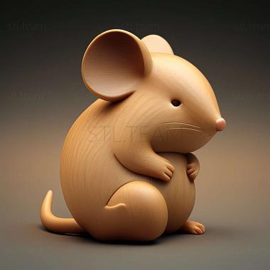 3D model Kaguya mouse famous animal (STL)